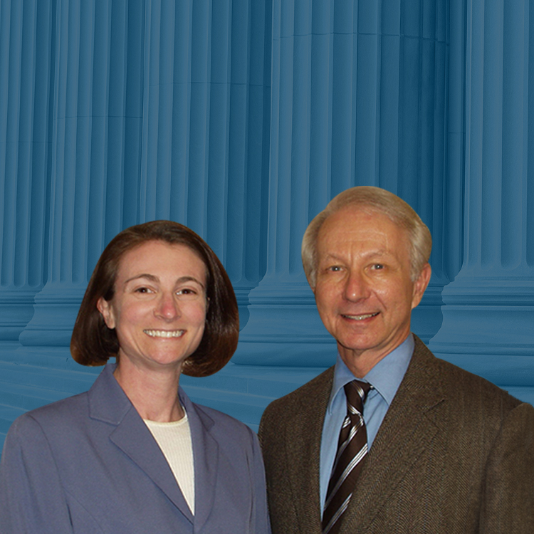 Attorneys with a Blue Background