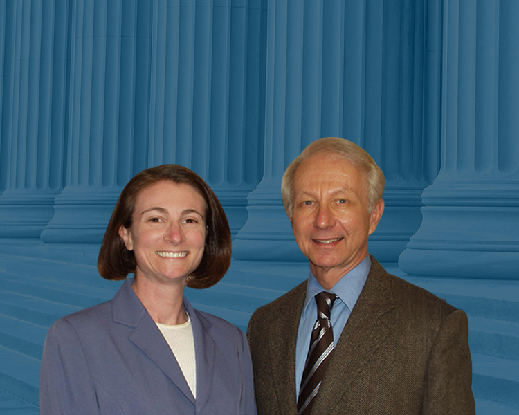 Attorneys with a Blue Background